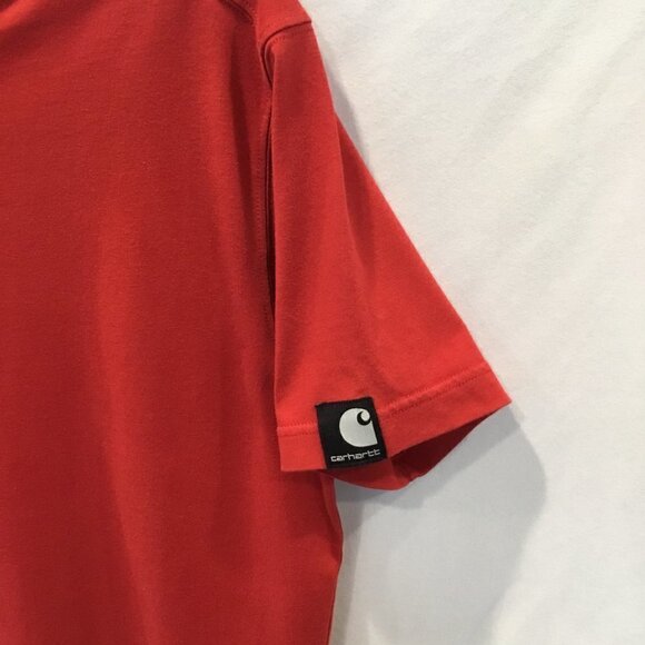 Carhartt Work Wear Men's Short Sleeve Crew Neck Tee Red Sz Medium Gray Graphics - Picture 7 of 8